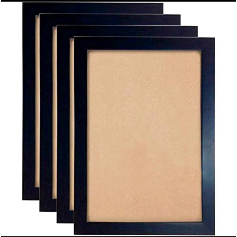 kit com 6 molduras (PRETA) A4 30x21 com acetato em Oferta na Shopee