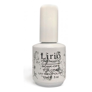 Top coat lirió BRANCO 15ml para unhas de gel