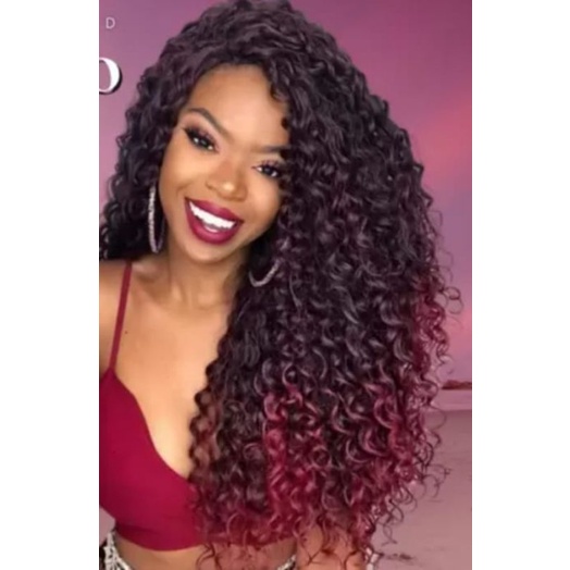 aplique de cabelo tic tac marsala