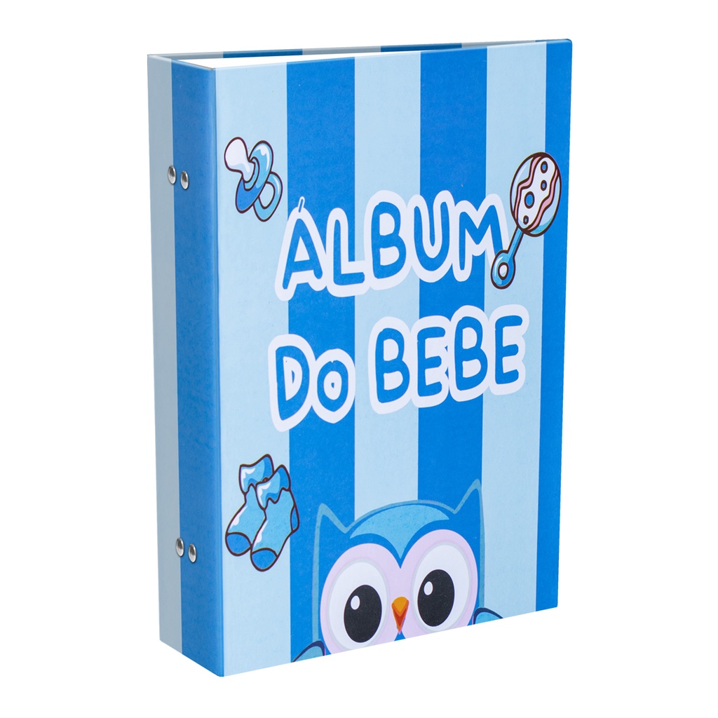 Album Livro Do Bebe Coruja Azul Menino Para 208 Fotos 10x15 Ideal Chá De Bebê Otimo Presente