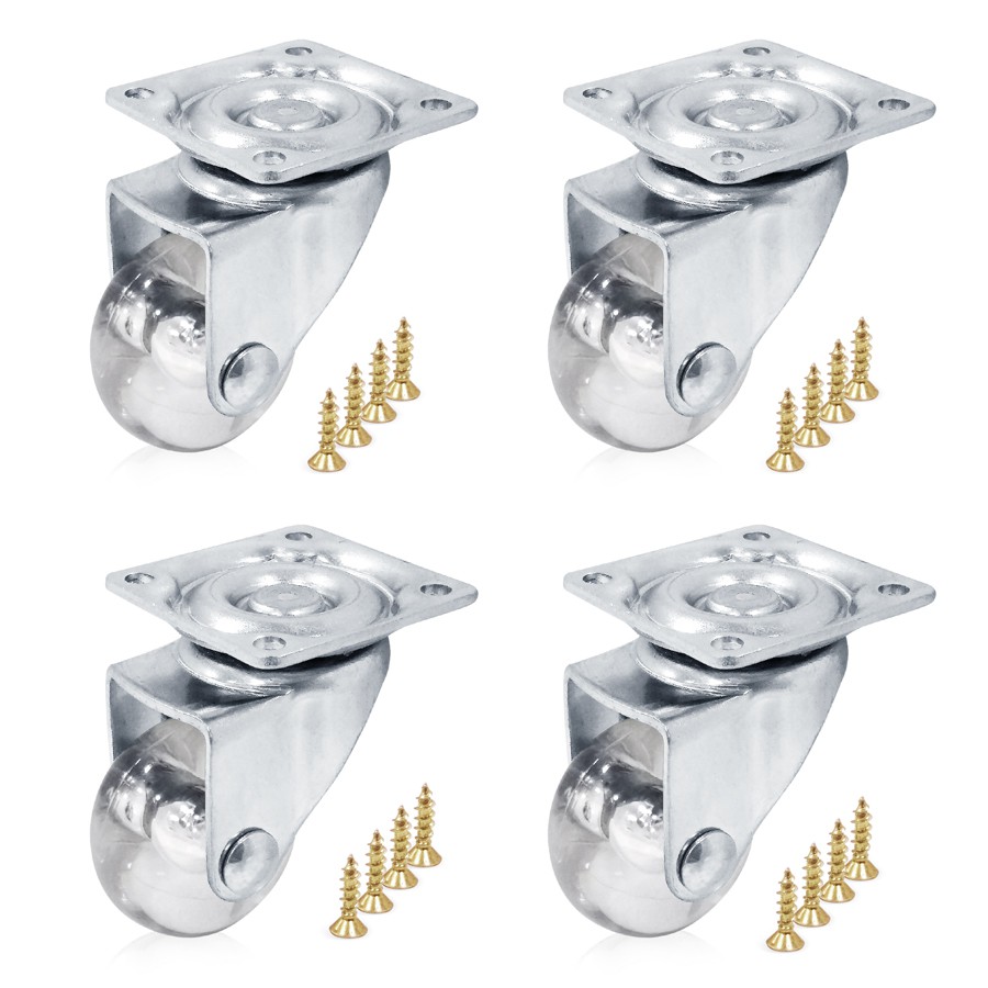 Kit 4 Rodízios Giratórios Para Móveis Rodinhas Silicone 35mm em Oferta na Shopee