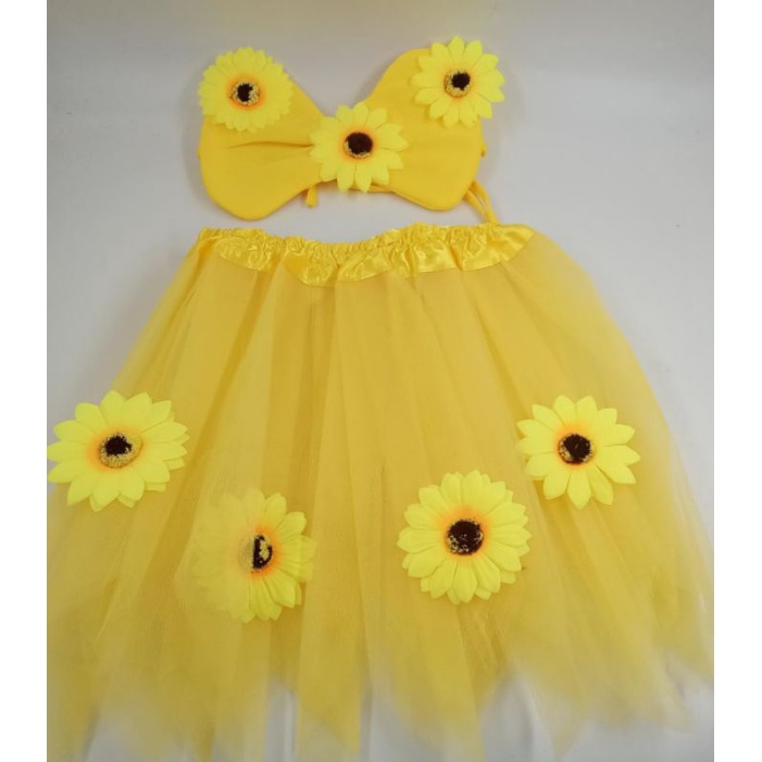 fantasia infantil feminina girassol top e saia de tule para festa ...