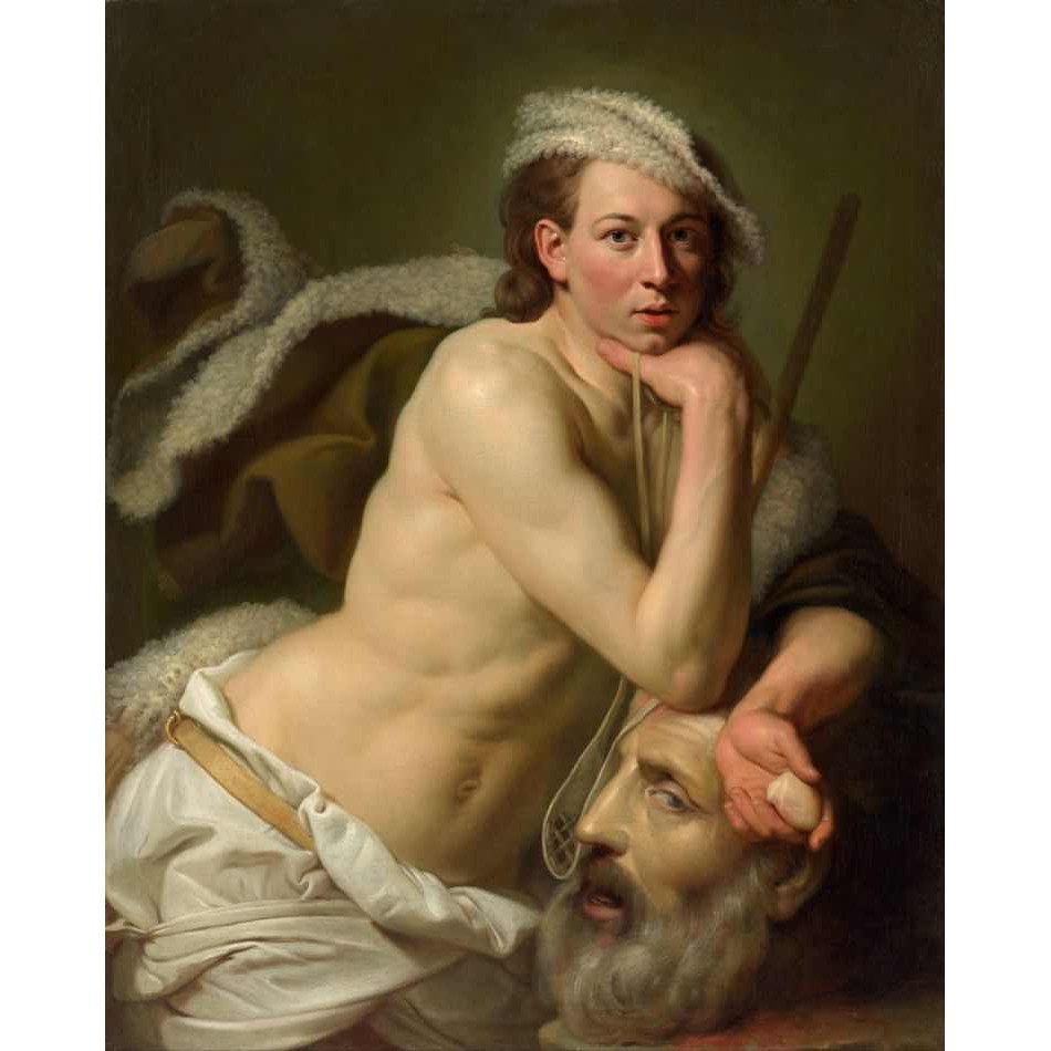 Davi com a Cabeça de Golias (1756) - Johan Zoffany - Tela Canvas Para Quadro