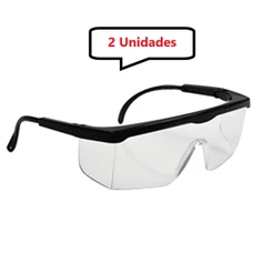 Kit 2 Óculos Protetor Epi Incolor Haste Regulagem Com Ca