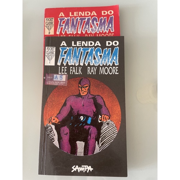 kit raro a lenda do fantasma n 1 e 2 Lee Falk Moore sampa mini revista gibi hq