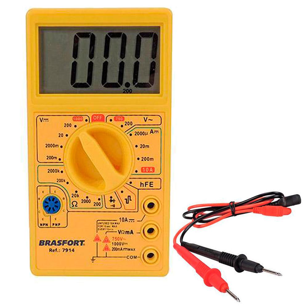 Multímetro Digital Display 2,5 POL BRASFORT em Oferta na Shopee