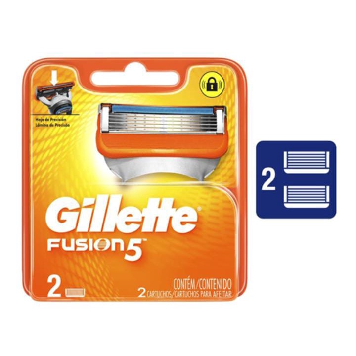 Carga Gillette Fusion Proglide 5 laminas com 2 Cargas