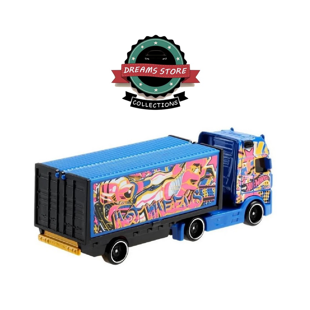 Carrinho Hot Wheels - Track Stars - Mercedes-Benz Actros - Baú