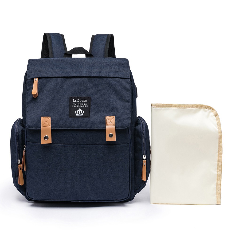 Bolsa Bebê Maternidade Lequeen Mochila Reforçada Multifuncional