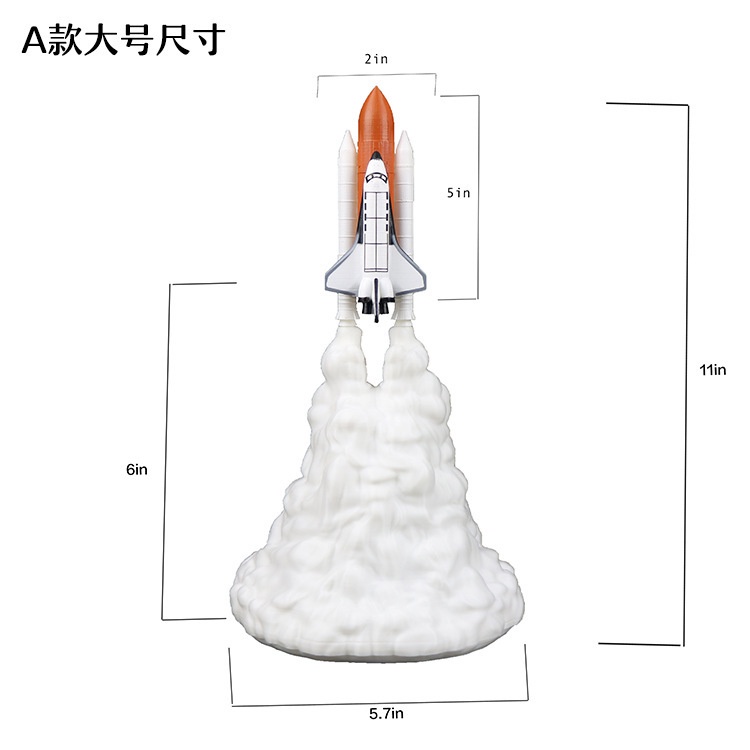 D2 Dropship 3d Print Galaxy Led Night Light Space Shuttle Rocket Lamp  Saturn V For Lovers Usb Charging Switch Control 売れ筋がひ！