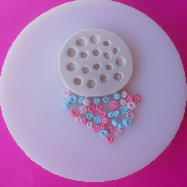 Molde De Silicone Mini Botões De Rosas Molde Para Confeitaria Molde Para Biscuit 811