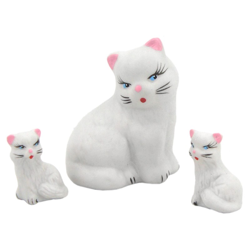 Trio Família De Gato Sentado em Oferta na Shopee