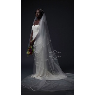 Véu Noiva Cetim 3 Metros Camadas  Longo Mantilha V33 em Oferta na Shopee