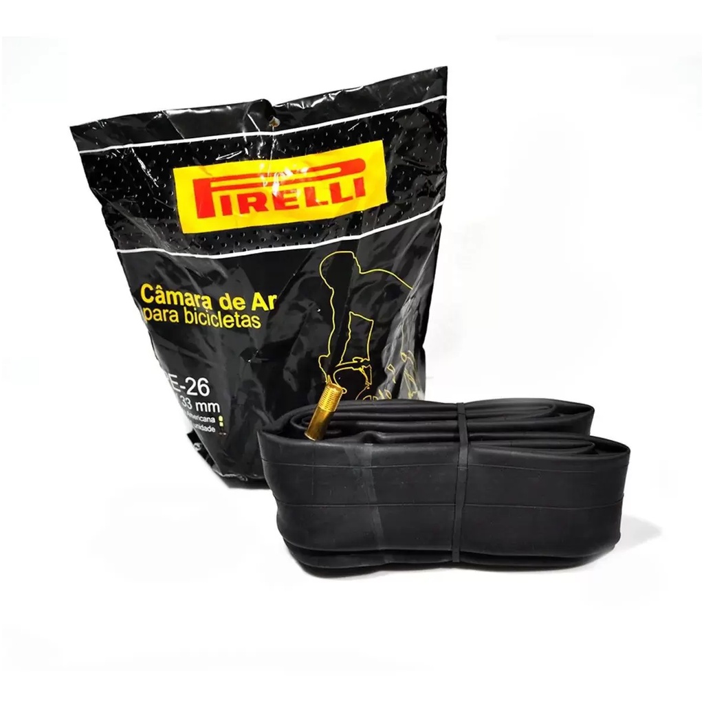 Camara Ar Bicicleta Mtb Pirelli Aro 26 X 1.75/2.125 33mm Bico Grosso em Oferta na Shopee