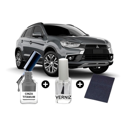 Tinta Tira Risco Automotiva Asx Cor Cinza 2010 Titanium 2011