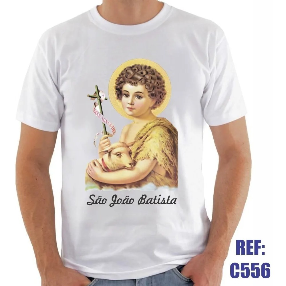 Camisa São João Batista Igreja Católica Religiosa Jesus