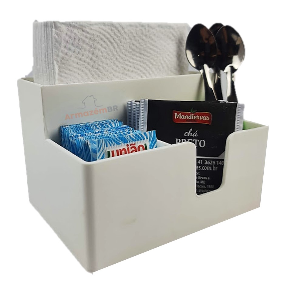 Porta Guardanapo Mesa Papel Sachê Café Açúcar Adoçante Mexedor Lanche - 10503 Coza