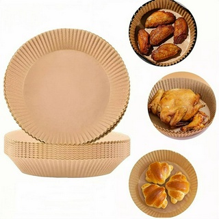 KIT 50/100/150/200 UNIDADES Forma Air Fryer Descartável Antiaderente Redonda Forro De Pap…