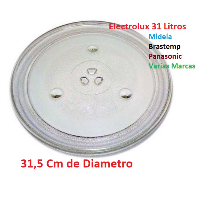 Prato Microondas +Carretel+Pino Trevo Electrolux 31 Litros