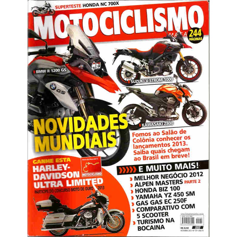 MOTOCICLISMO 179 * SUZUKI V-STROM 1000 * Z800 * NC 700X
