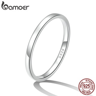 Bamoer Rings Anel De Dedo De Prata 925 Simples Acessório De Moda Jóias Presente Para Mulheres
