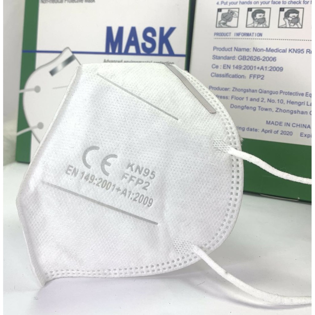 Kit20 Máscara mascara Respiratoria Proteção Pff2 Kn95 Clipe Extern