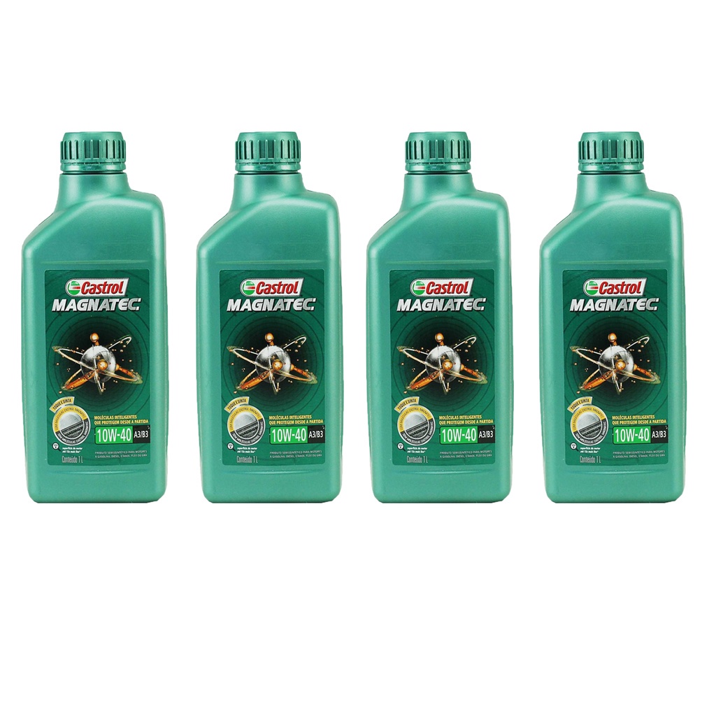 Kit 4 Óleo Motor Castrol Magnatec 10w40 Semi-sintético