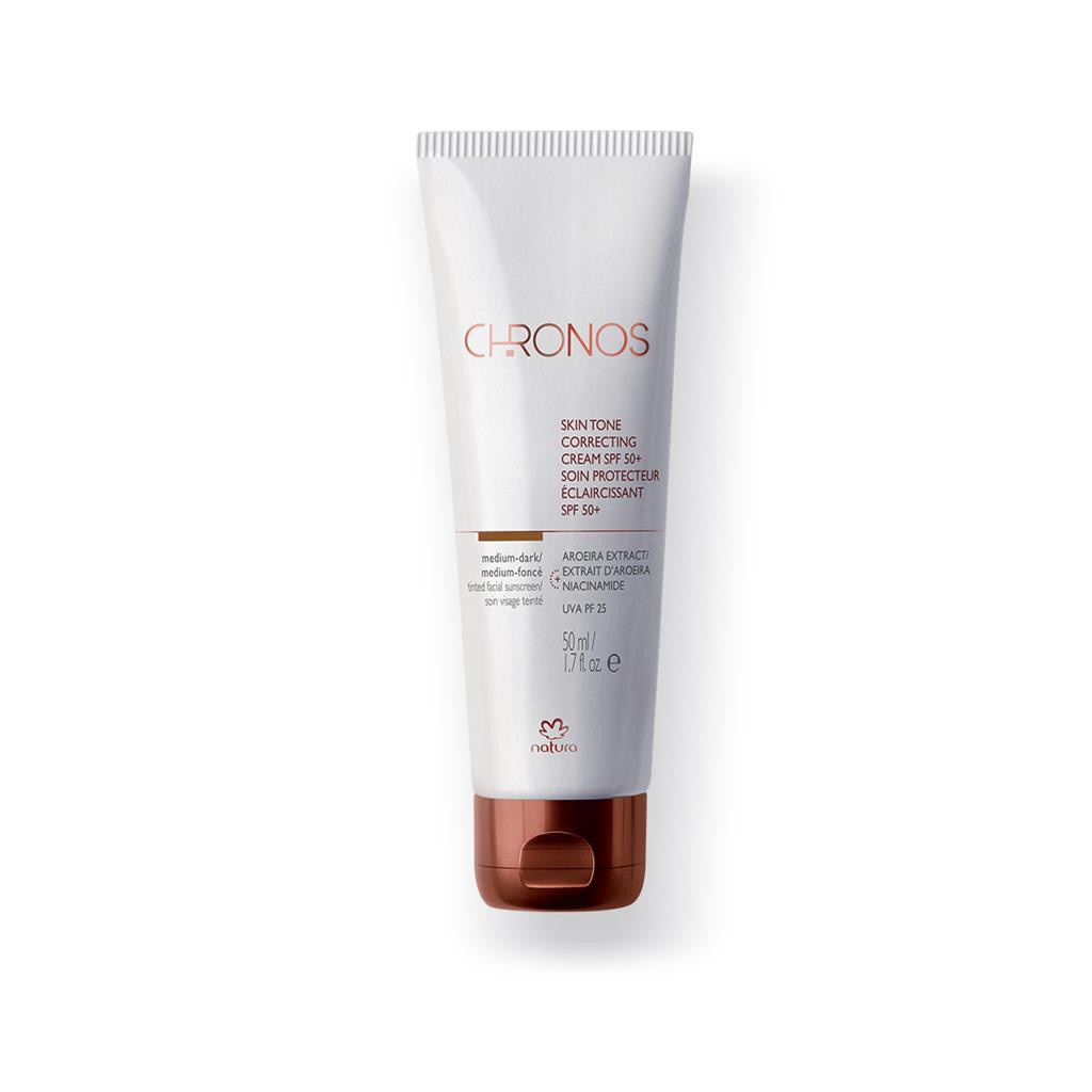 NATURA Fluido Multiprotector SPF50 Rostro Chronos Para Todo Tipo De Piel  Protección Solar SPF50 Previene El Envejecimiento Prematuro De La Piel 100%  Vegano Cruelty Free 50 Ml Belleza 