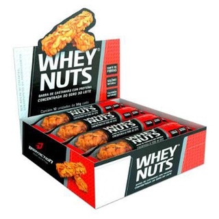 Barra De Proteína Whey Nuts Display C/ 12 Unidades - Bodyaction