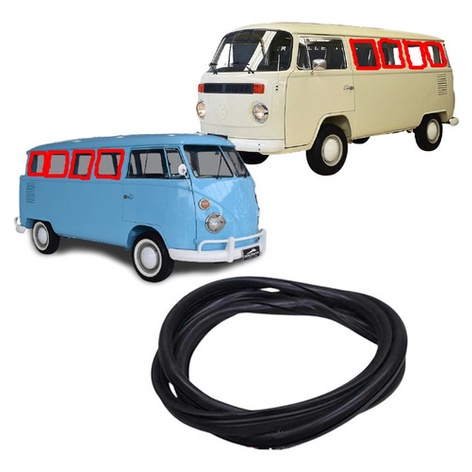 Borracha Vidro Lateral Janela Fixo Kombi Clipper 1500 57/97