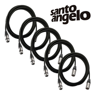 5 CABO P/ MICROFONE XLR XLR BALANCEADO SANTO ANGELO 5 METROS