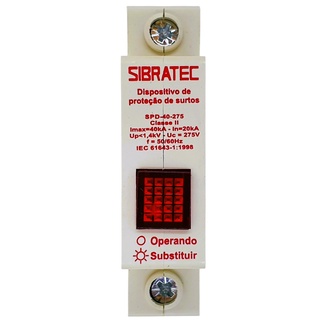 Protetor de surto DPS Monopolar 40ka 275v Classe 2 Dispositivo de Proteção Contra Descarga Elétrica Raio