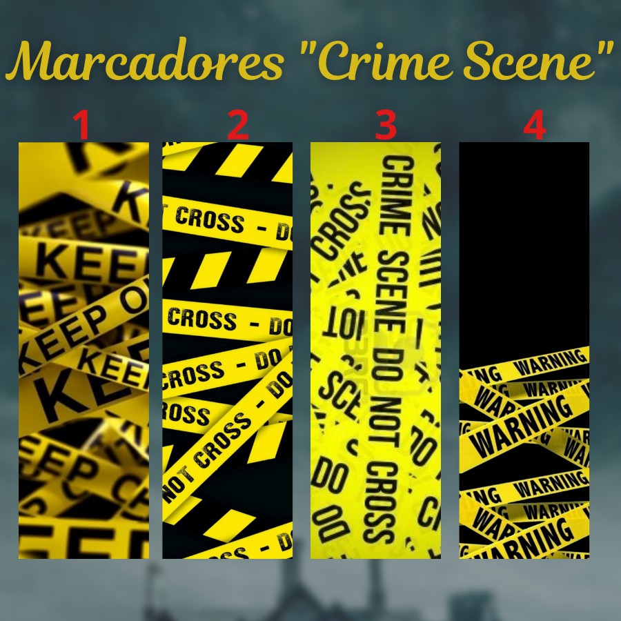 Marcador de página Crime Scene Plastificado (com ou sem tassel)
