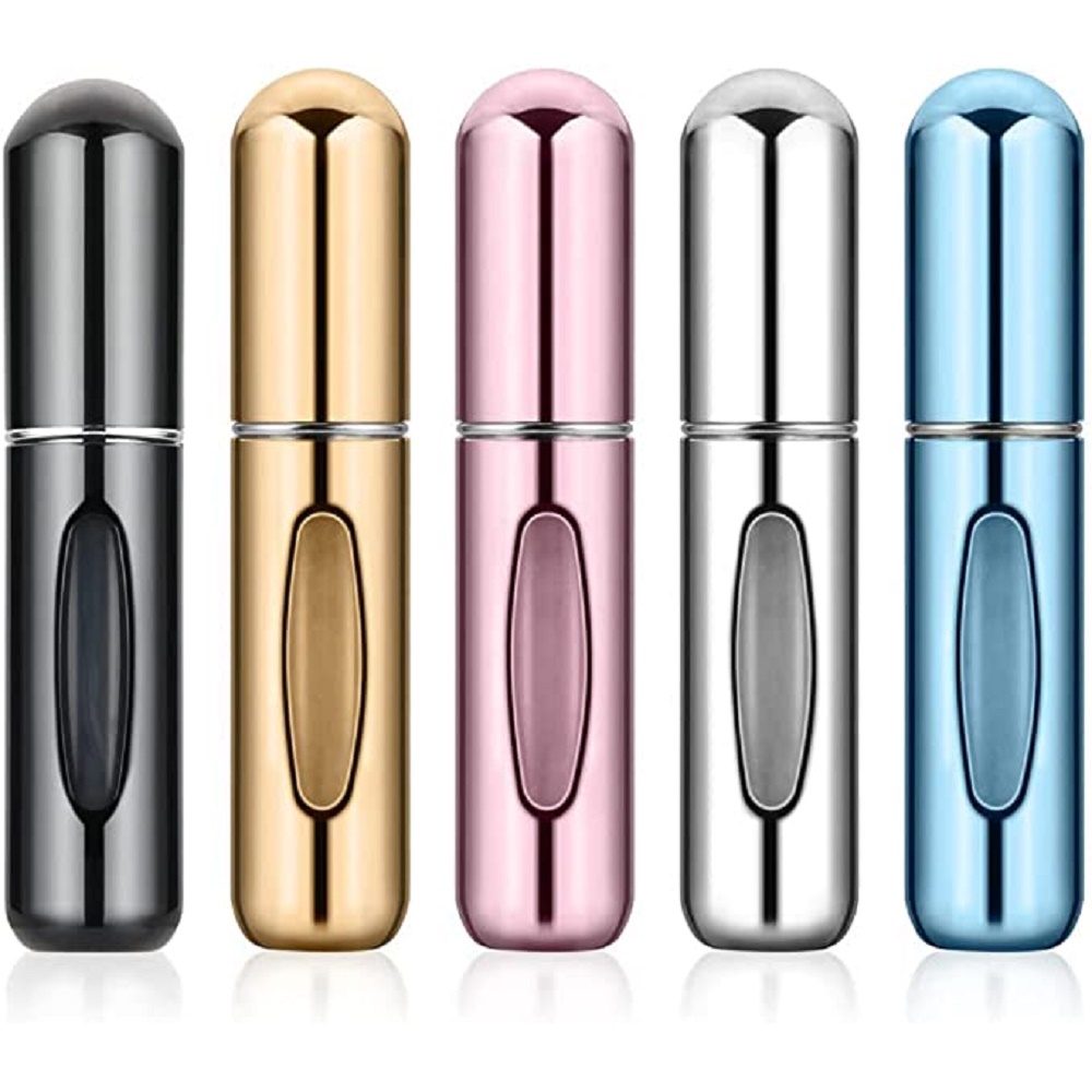 Kit 5 Pcs Frasquinho Frasco Amostra Perfume Viagem Spray Mini Refil Bolso Bolsa Decant Borrifador