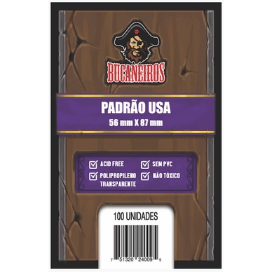 Sleeve Padrão Usa (56mm X 87mm) - Protetor de Cartas - Jogos De Tabuleiro