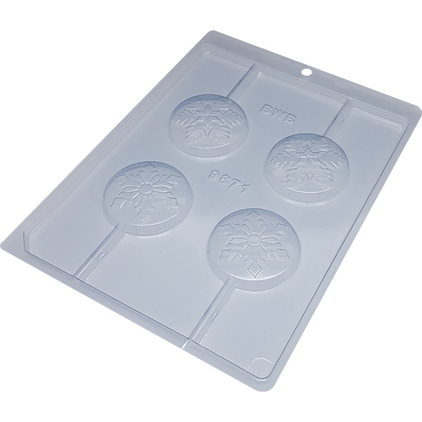 Forma Simples Pirulito Floco de Neve 9871  em Acetato BWB Para Bombom e Doces de Chocolate e Confeitaria Doceira Saldão em Oferta na Shopee