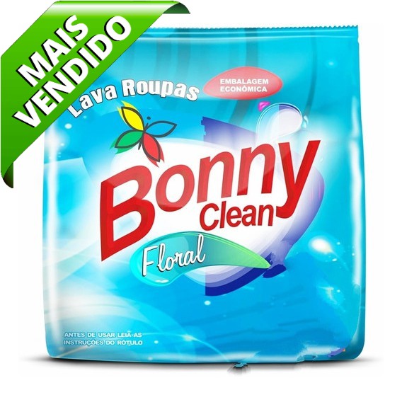 Sabão em Pó Bonny Clean 400g de Lava Roupas Embalagem Econômica - Promoção