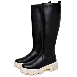 Bota Galocha Dubuy Feminino Cano Alto Preto Sola Areia 1805FG