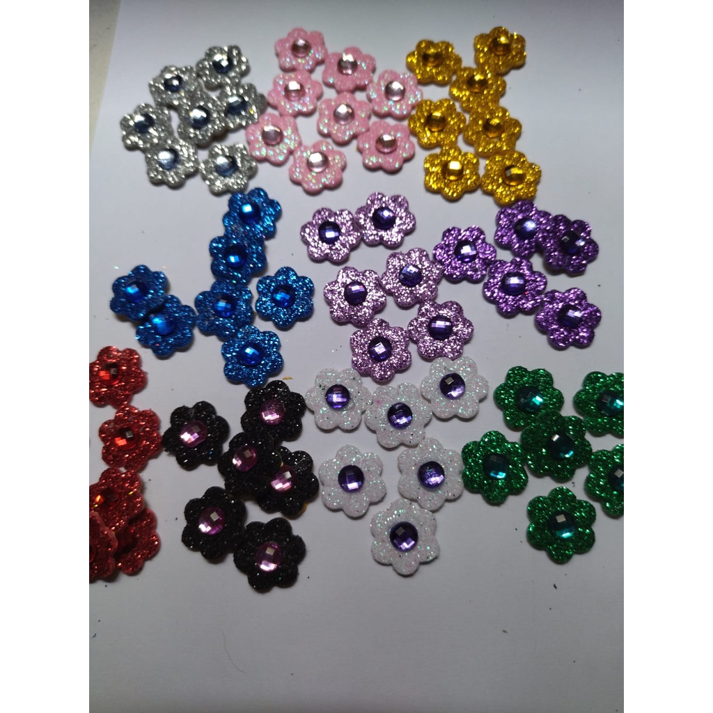 40 Laços Pet Florzinhas adesivas EVA  jóia Pet Pet shop