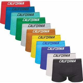 Kit Com 10 Cuecas Algodão Boxer Box Cotton Box Boxer Adulto Fábrica