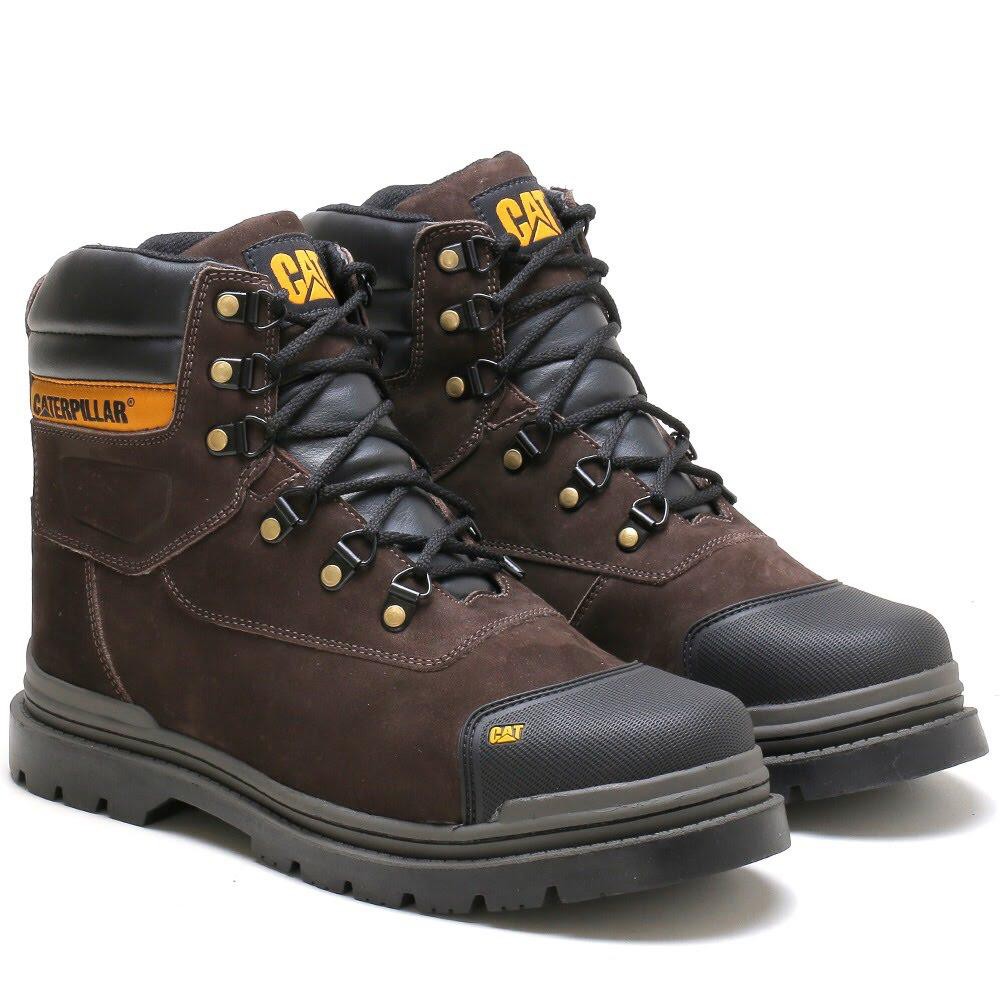 bota de couro masculina caterpillar