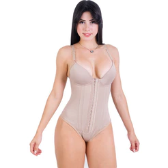 Body Cinta Com Bojo Modelador 6 Barbatanas Alta Compressão