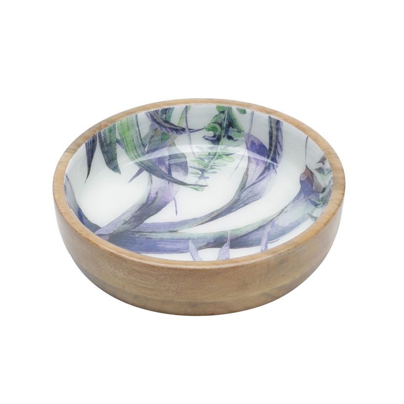 Bowl de madeira Flower 20x5cm