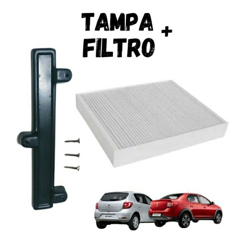 Tampa Do Filtro De Ar Condicionado Logan Sandero Adptação CES2198 todos os modelos até 2010 em Oferta na Shopee