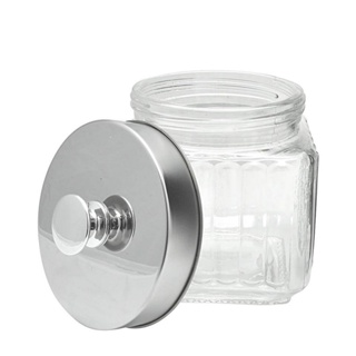 Pote de Vidro Quadrado Tampa Rosqueável Prata1,2 litros em Oferta na Shopee