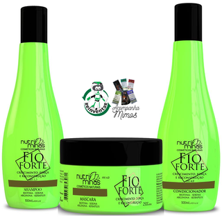 Shampoo Condicionador e Máscara Fio Forte Nutriminas Biotina