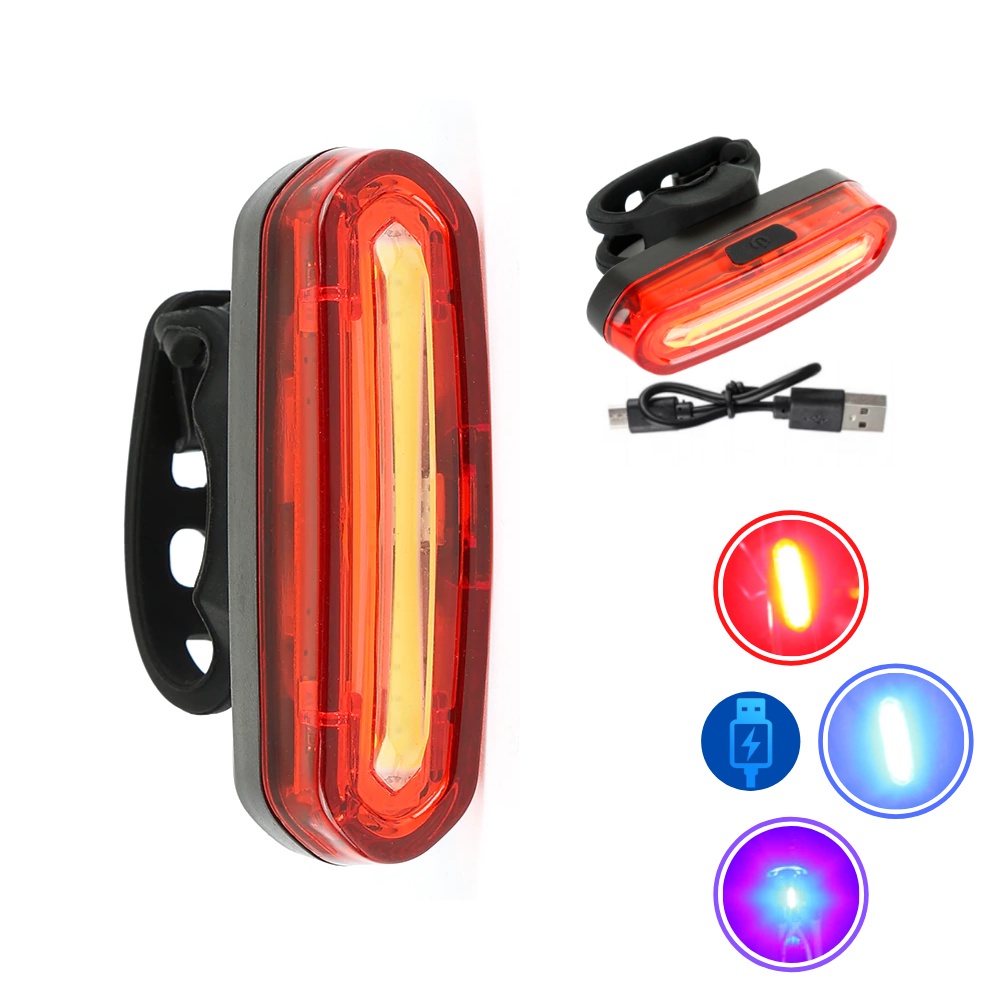 Lanterna Para Bike Luz Traseira Ciclismo C/ 3 Cores 6 Modos em Oferta na Shopee
