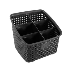 Organizador Multiuso Rattan com 6 Divisórias Organização Decorativa Casa Organizada