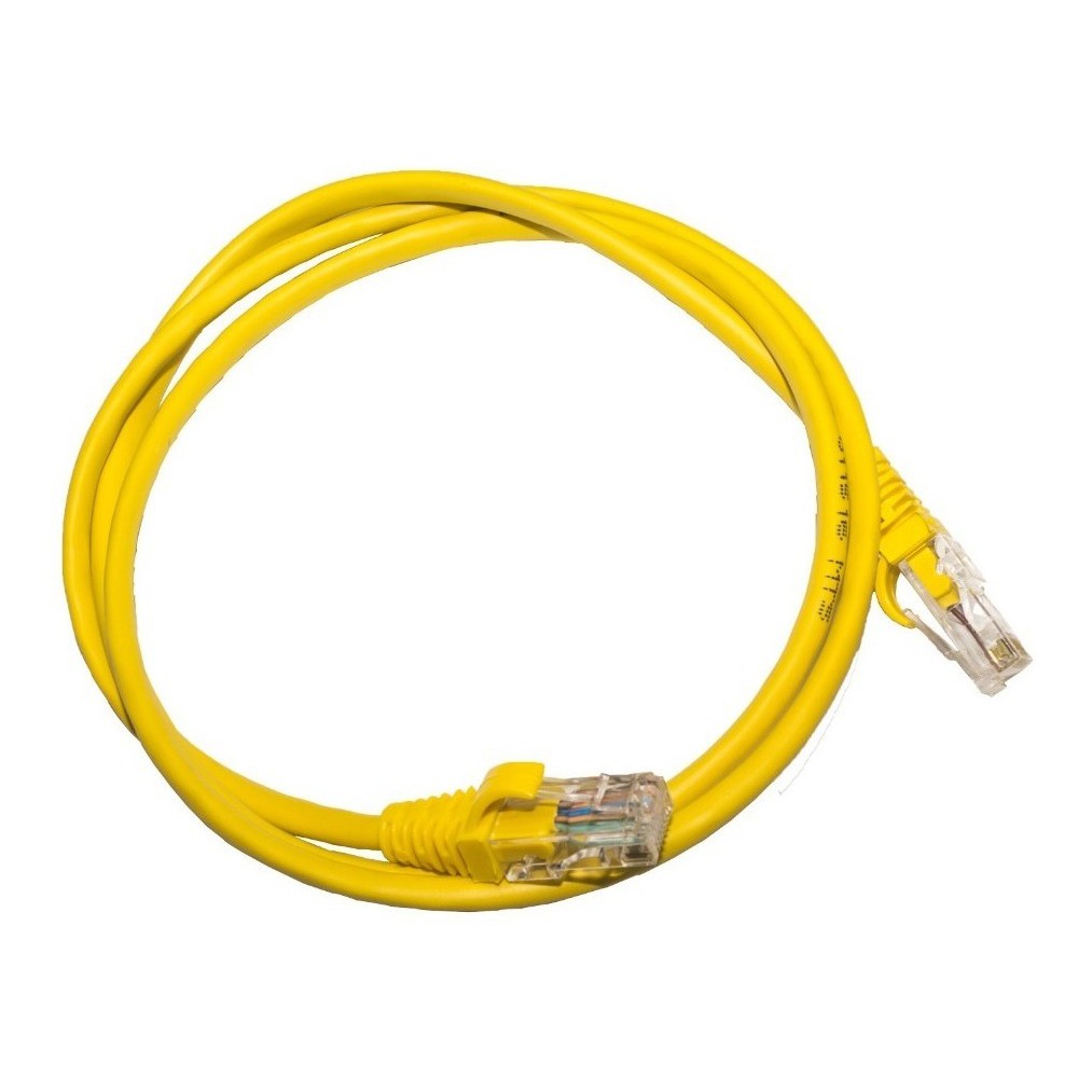 Cabo Par Trançado Cat5e 1,5 Metros  Amarelo  10 Unidades
