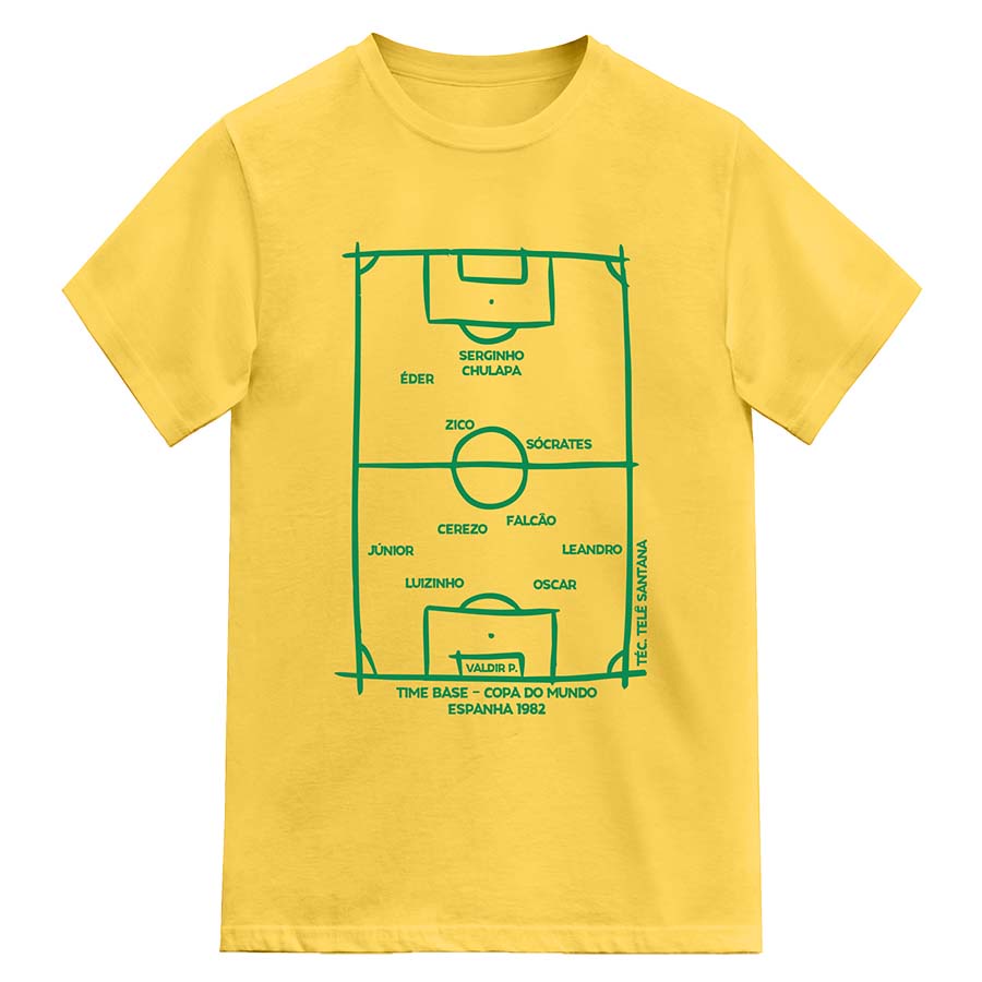 Camiseta NovoManto Brasil Copa do Mundo 1982 Masculina